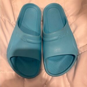 Birkenstock Blue Slide Sandals